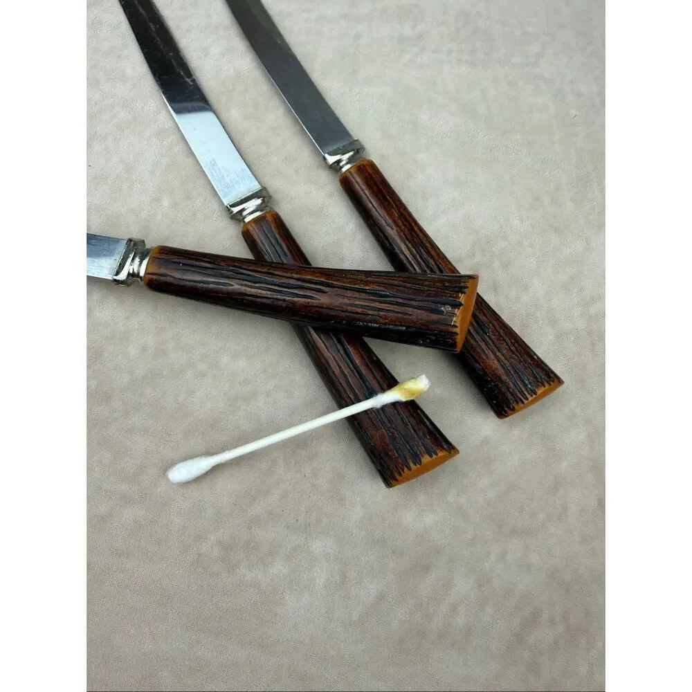 Vintage Forgecraft Knives Bakelite Handles Tested Mod MCM Set of 3